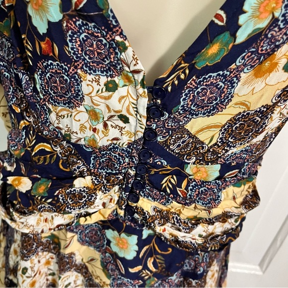 Abel the Label Gandhi Boho Flowy Floral Maxi Dress XS B2 - Picture 3 of 8